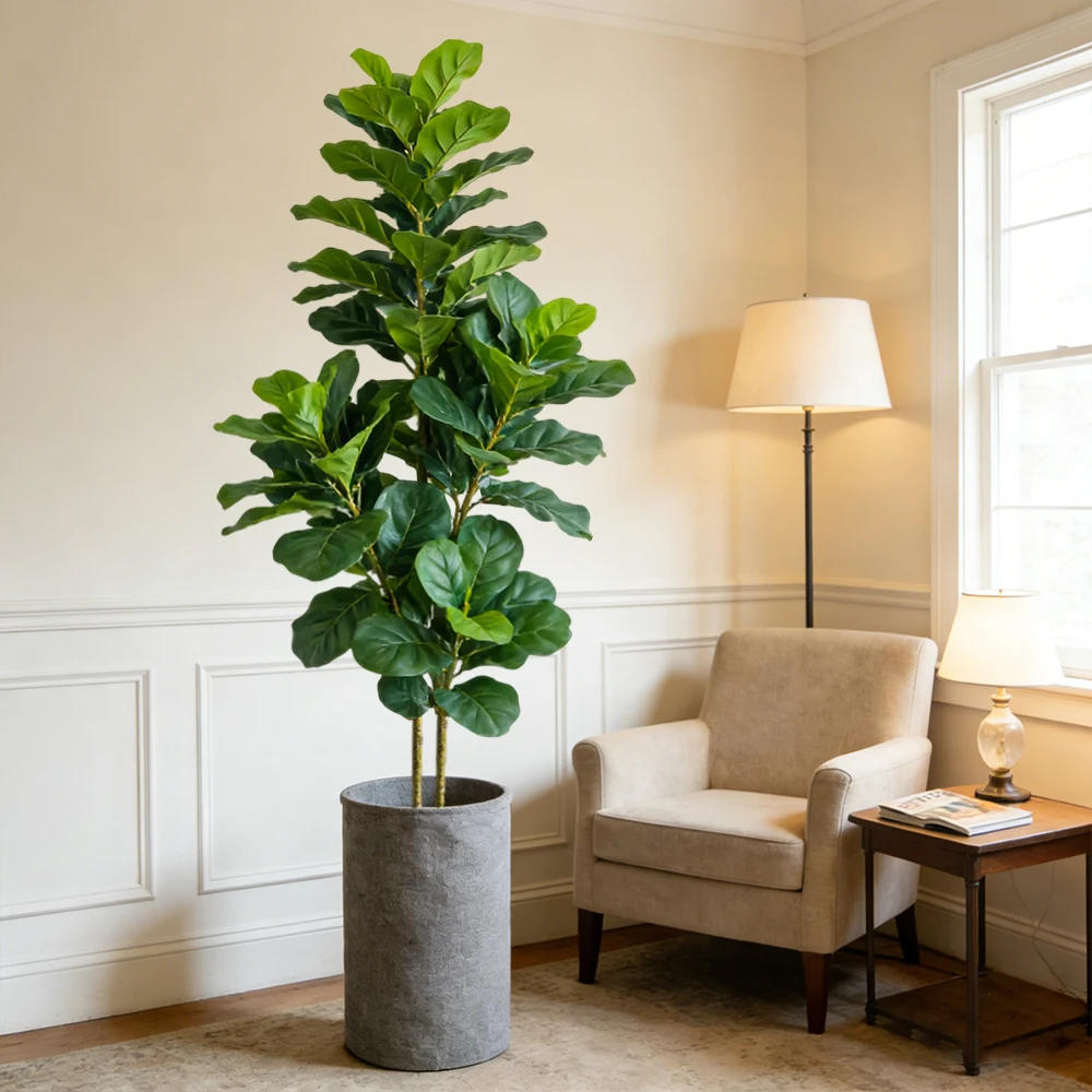 64/122cm Artificial Fiddle Fig - đánh giá và giá Ficus Lyrata Tree